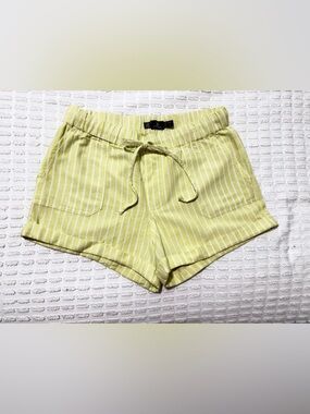 VOLCOM striped Cuffed Drawstring Shorts XS 0/2